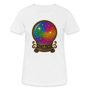 Regenbogen Kristallkugel Glamour | Glaskugel - Frauen T-Shirt atmungsaktiv - Weiß - Vorne - AI Model Female 172 dark (172cm)