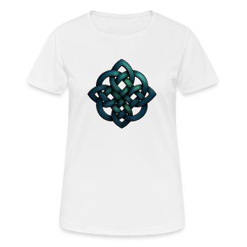 Keltischer Knoten - Frauen T-Shirt atmungsaktiv - Weiß - Vorne - AI Model Female 172 dark (172cm)