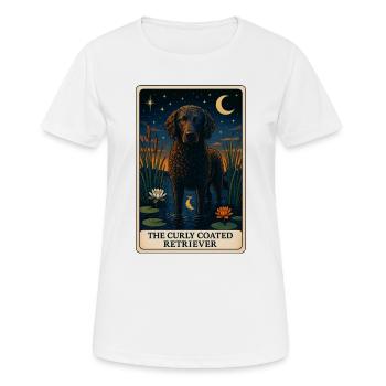 Curly coated retriever - Women's Breathable T-Shirt - white - Front - AI Model Female 172 dark (172cm)