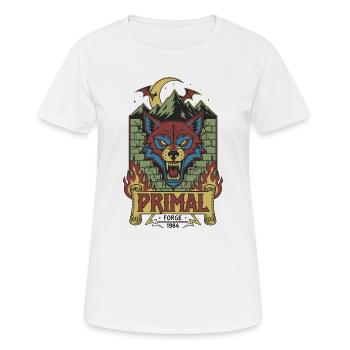 Primal Wolf Forge 1984 - Women's Breathable T-Shirt - white - Front - AI Model Female 172 dark (172cm)