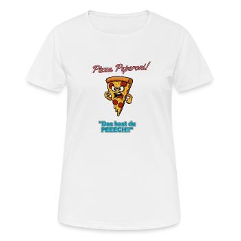 Pizza Pepperoni Tranche en Colère - T-shirt respirant Femme - blanc - Devant - AI Model Female 172 dark (172cm)