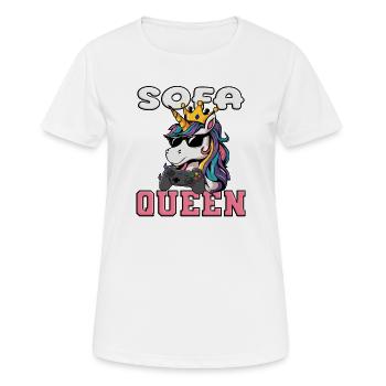 Sofa QUEEN - Unicorn gaming - Women's Breathable T-Shirt - white - Front - AI Model Female 172 dark (172cm)