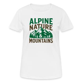Alpine Berge Natur Landschaftlich T-Shirt - Frauen T-Shirt atmungsaktiv - Weiß - Vorne - AI Model Female 172 dark (172cm)