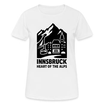 Innsbruck Herz der Alpen - Frauen T-Shirt atmungsaktiv - Weiß - Vorne - AI Model Female 172 dark (172cm)