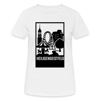 Heiligengeistfeld Hamburg - Frauen T-Shirt atmungsaktiv - Weiß - Vorne - AI Model Female 172 dark (172cm)