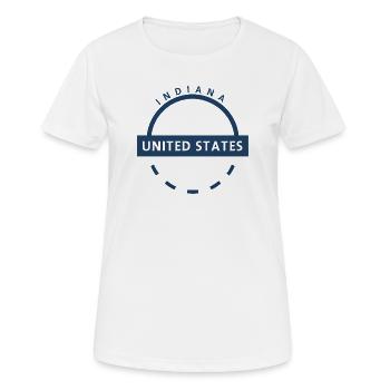 Emblème de l’Indiana aux États-Unis - T-shirt respirant Femme - blanc - Devant - AI Model Female 172 dark (172cm)