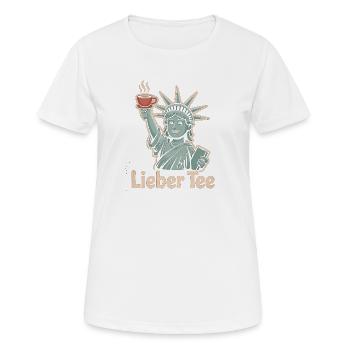 Cher thé Liberty Design - T-shirt respirant Femme - blanc - Devant - AI Model Female 172 dark (172cm)
