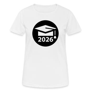 ABI 2026 Abitur Abschlussfeier Abiball - Frauen T-Shirt atmungsaktiv - Weiß - Vorne - AI Model Female 172 dark (172cm)