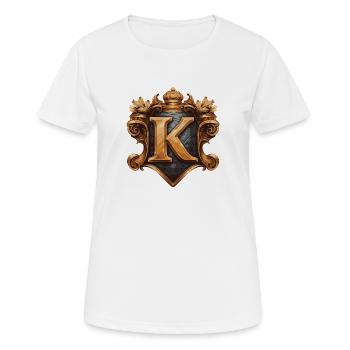 K Buchstabe Name Krone - Frauen T-Shirt atmungsaktiv - Weiß - Vorne - AI Model Female 172 dark (172cm)