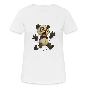 Panda Zombie Verweste Untote Halloween - Frauen T-Shirt atmungsaktiv - Weiß - Vorne - AI Model Female 172 dark (172cm)