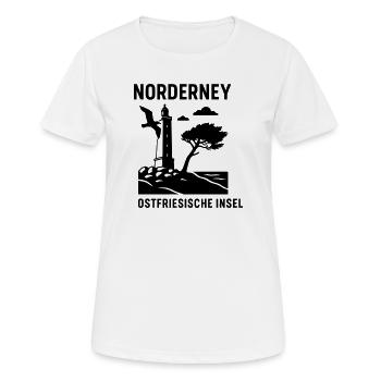 norderney ostfriesland - Frauen T-Shirt atmungsaktiv - Weiß - Vorne - AI Model Female 172 dark (172cm)