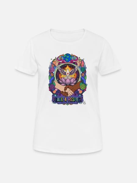 Frieden und Respekt: Einheit in Vielfalt - Frauen T-Shirt atmungsaktiv - Weiß