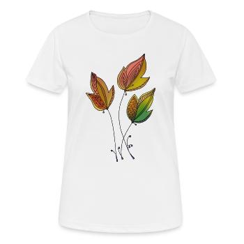leaves - Women's Breathable T-Shirt - white - Front - AI Model Female 172 dark (172cm)