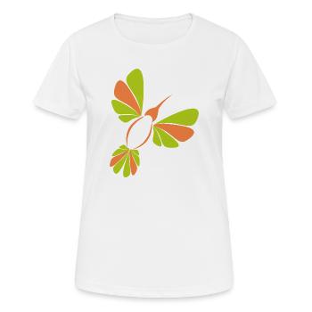 Kolibri_002 - T-shirt respirant Femme - blanc - Devant - AI Model Female 172 dark (172cm)
