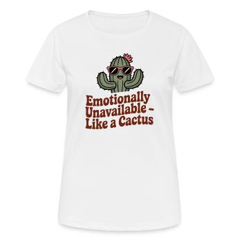 Humeur végétale – Cactus - T-shirt respirant Femme - blanc - Devant - AI Model Female 172 dark (172cm)