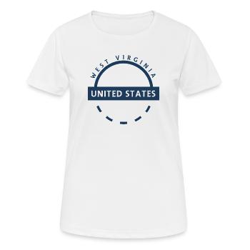 West Virginia State Crest - Women's Breathable T-Shirt - white - Front - AI Model Female 172 dark (172cm)