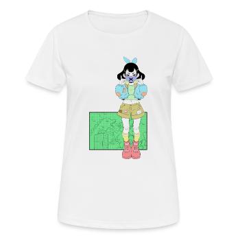 catastrophe - T-shirt respirant Femme - blanc - Devant - AI Model Female 172 dark (172cm)