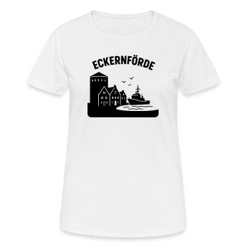 eckernförde schleswig holstein - Frauen T-Shirt atmungsaktiv - Weiß - Vorne - AI Model Female 172 dark (172cm)