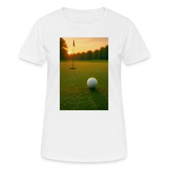 Sport, balle de golf près du trou - T-shirt respirant Femme - blanc - Devant - AI Model Female 172 dark (172cm)