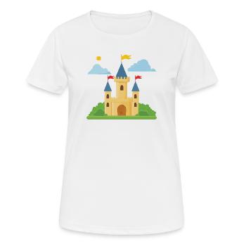 Schloss - Frauen T-Shirt atmungsaktiv - Weiß - Vorne - AI Model Female 172 dark (172cm)