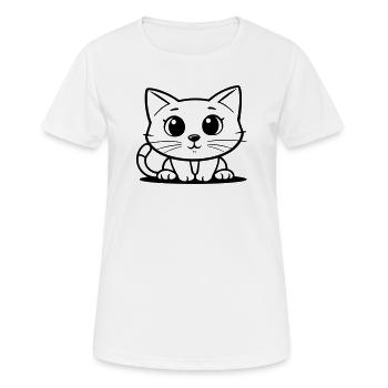 Silhouette de l’emblème de minuit - T-shirt respirant Femme - blanc - Devant - AI Model Female 172 dark (172cm)
