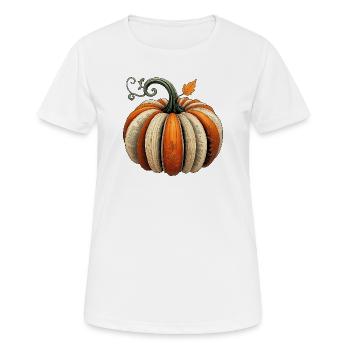 Bibliophile Kürbis Aus Büchern Herbst - Frauen T-Shirt atmungsaktiv - Weiß - Vorne - AI Model Female 172 dark (172cm)