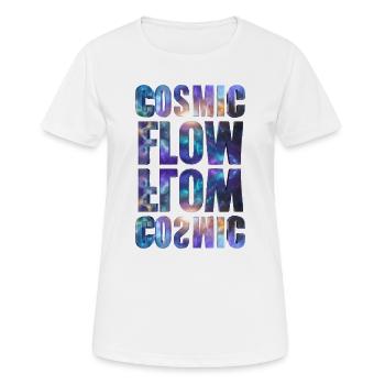 Flux cosmique – Univers - T-shirt respirant Femme - blanc - Devant - AI Model Female 172 dark (172cm)