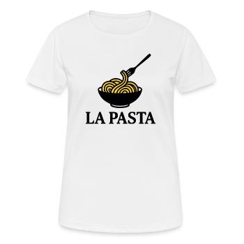 La Pasta - Frauen T-Shirt atmungsaktiv - Weiß - Vorne - AI Model Female 172 dark (172cm)