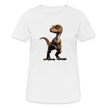 Raptor Velociraptor Dinosaur Dino Raptors - Women's Breathable T-Shirt - white - Front - AI Model Female 172 dark (172cm)