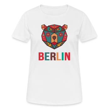 Berlin est ma ville – Colorful Berlin Design - T-shirt respirant Femme - blanc - Devant - AI Model Female 172 dark (172cm)