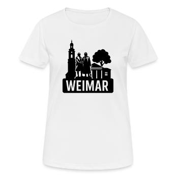 Weimar, Thuringe - T-shirt respirant Femme - blanc - Devant - AI Model Female 172 dark (172cm)