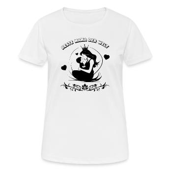 Best Mom in the World Silhouette - Women's Breathable T-Shirt - white - Front - AI Model Female 172 dark (172cm)
