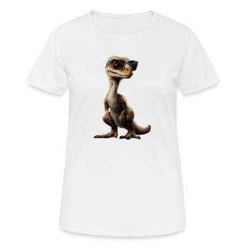 Raptor Velociraptor Dinosaur Dino Raptors - Women's Breathable T-Shirt - white - Front - AI Model Female 172 dark (172cm)
