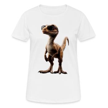 Raptor Velociraptor Dinosaur Dino Raptors - Women's Breathable T-Shirt - white - Front - AI Model Female 172 dark (172cm)