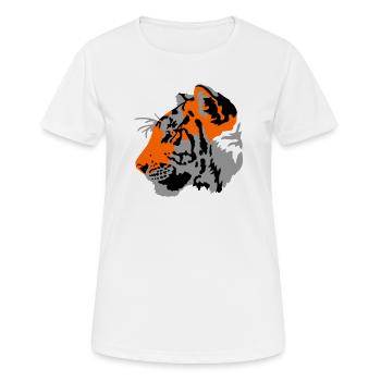 Tigre - T-shirt respirant Femme - blanc - Devant - AI Model Female 172 dark (172cm)