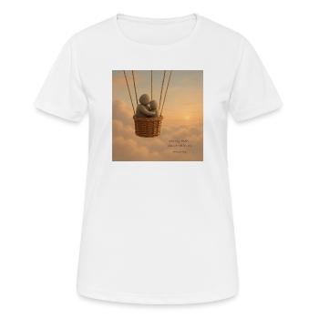Skybound Whispers Étreinte - T-shirt respirant Femme - blanc - Devant - AI Model Female 172 dark (172cm)
