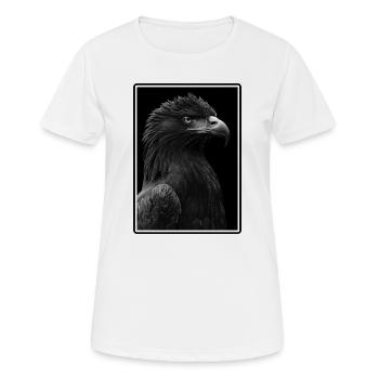 Adler - Frauen T-Shirt atmungsaktiv - Weiß - Vorne - AI Model Female 172 dark (172cm)