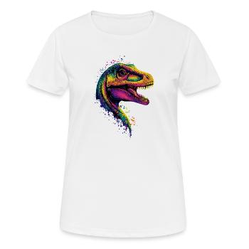 Raptor Velociraptor Dinosaur Dino Raptors - Women's Breathable T-Shirt - white - Front - AI Model Female 172 dark (172cm)