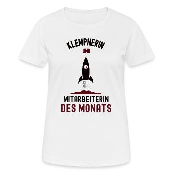 Employé du mois Plombier - T-shirt respirant Femme - blanc - Devant - AI Model Female 172 dark (172cm)