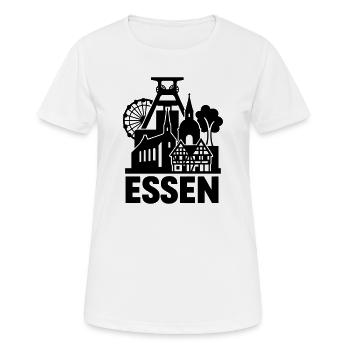 Région d’Essen Ruhr - T-shirt respirant Femme - blanc - Devant - AI Model Female 172 dark (172cm)