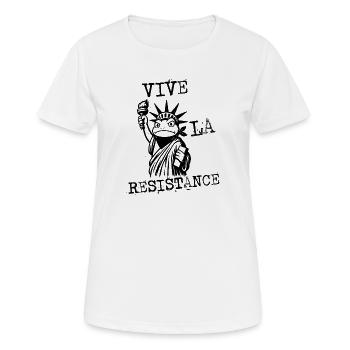 Freiheitsfigur Maske Cartoon - Frauen T-Shirt atmungsaktiv - Weiß - Vorne - AI Model Female 172 dark (172cm)