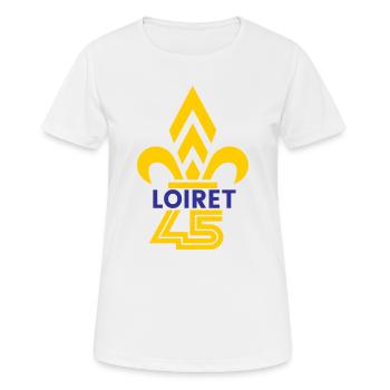 Fleur de Lys Loiret 45 - Frauen T-Shirt atmungsaktiv - Weiß - Vorne - AI Model Female 172 dark (172cm)