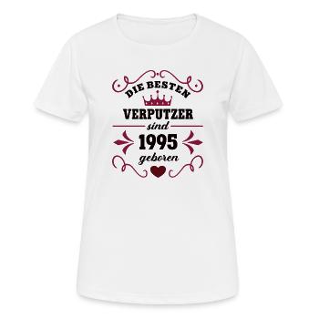 1995 Plasterer Birthday colleague plasterer - Women's Breathable T-Shirt - white - Front - AI Model Female 172 dark (172cm)