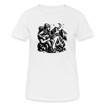 Feu de camp - T-shirt respirant Femme - blanc - Devant - AI Model Female 172 dark (172cm)