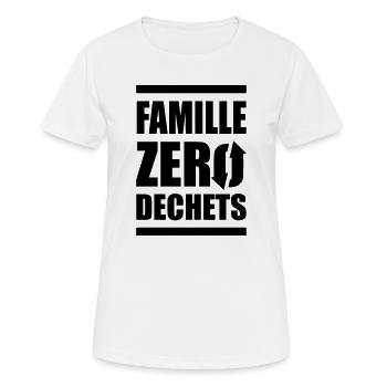 Zero Waste Familie - Frauen T-Shirt atmungsaktiv - Weiß - Vorne - AI Model Female 172 dark (172cm)