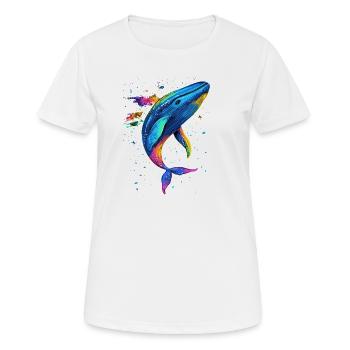 Blue Whale Whale Blue Whales Whale Song Diver Ocean Whales - Women's Breathable T-Shirt - white - Front - AI Model Female 172 dark (172cm)