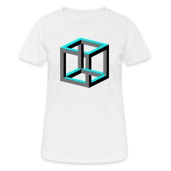 Cube - T-shirt respirant Femme - blanc - Devant - AI Model Female 172 dark (172cm)