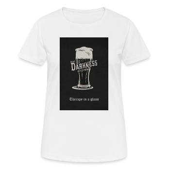 Hello Darkness – Therapy in a Glass - Women's Breathable T-Shirt - white - Front - AI Model Female 172 dark (172cm)