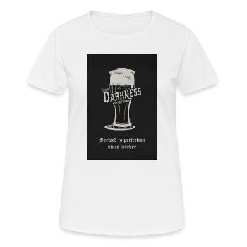 Hello Darkness – Brewed to Perfection - Frauen T-Shirt atmungsaktiv - Weiß - Vorne - AI Model Female 172 dark (172cm)