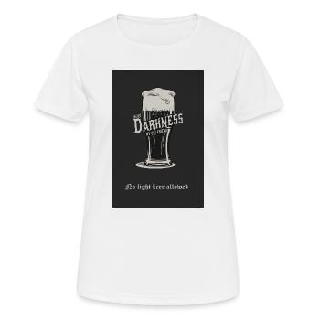 No Light Beer Allowed – Dunkles Bier Design - Frauen T-Shirt atmungsaktiv - Weiß - Vorne - AI Model Female 172 dark (172cm)